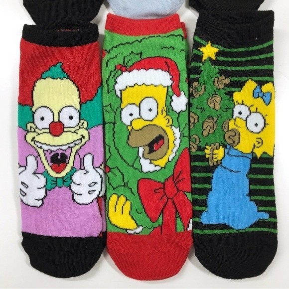 The Simpsons 6 Pack Adult No Show Low Cut Ankle Socks Duff Beer Homer Krusty Moe - Picture 3 of 6
